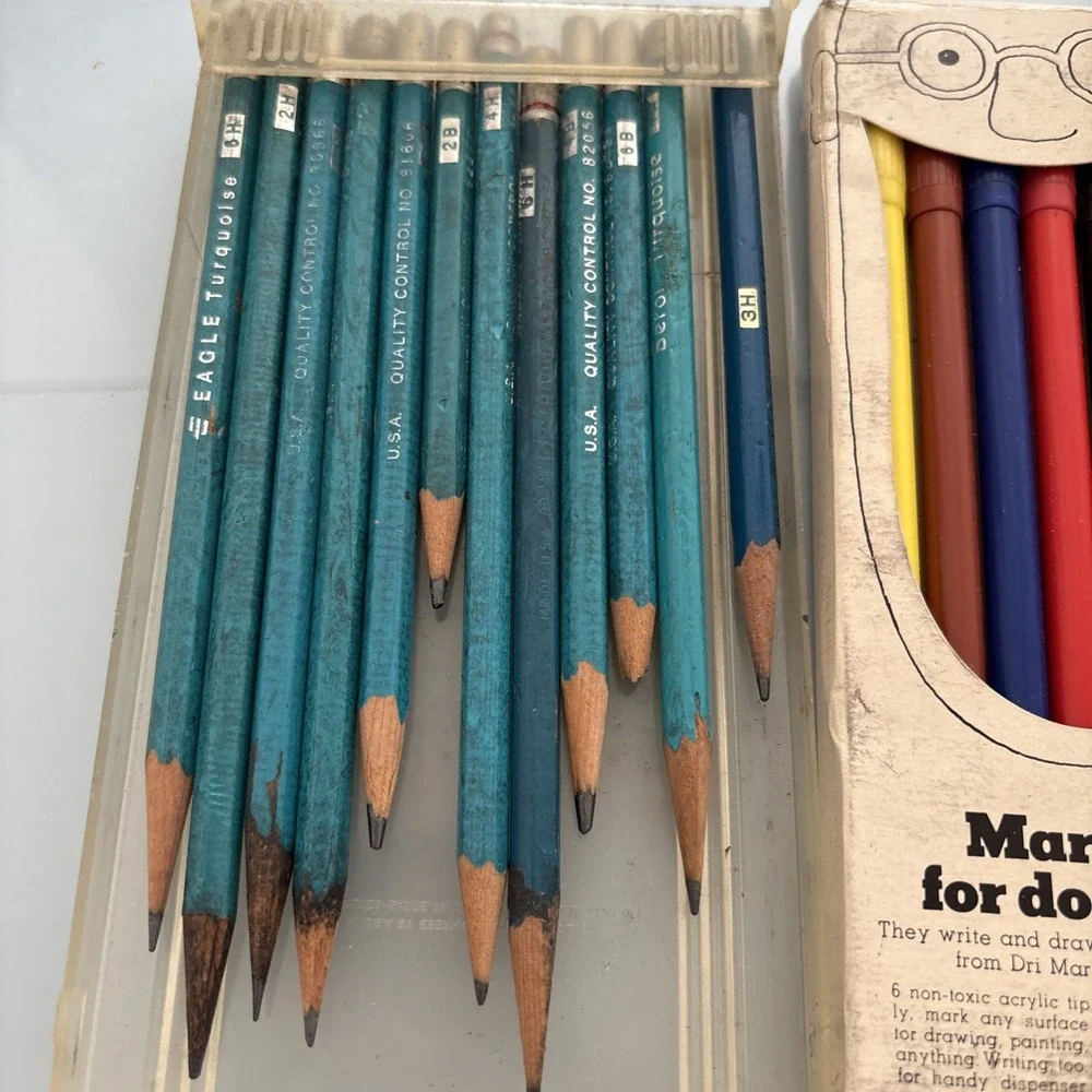 Huge Lot 40+ Vintage‎ Mechanical Pencil Leads Koh-I-Noor, Eagle, markers Japan